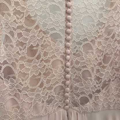 Mori Lee Madeline Gardner Chiffon Embroidered Princess Lace Dress Blush/Pink 14