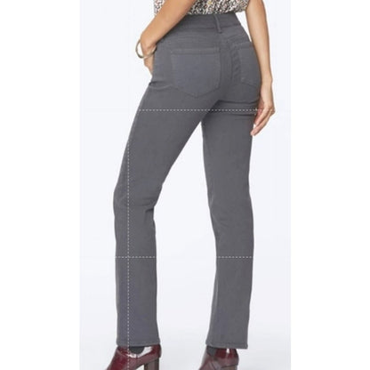 NYDJ Women's Jeans Marilyn Straight Leg Size 2 Vintage Pewter Gray NWT