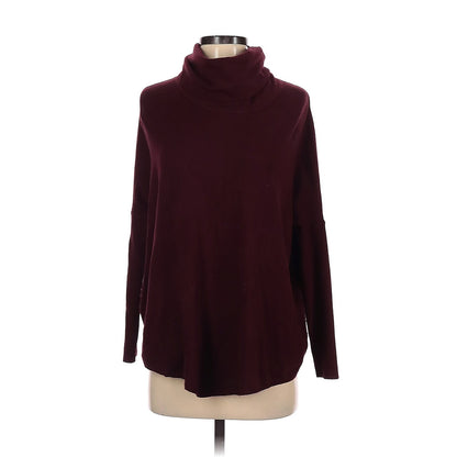 Cyrus Small Turtleneck Long sleeve burgundy wine sweater  comfortable New travel