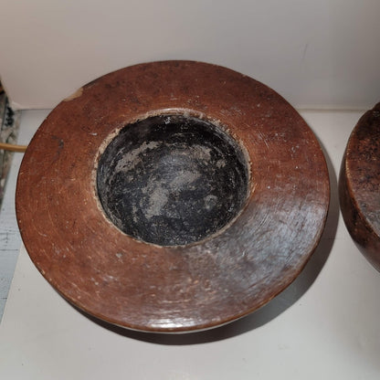 3 PIECE set handmade clay smudge pots incense bowl Candle holders MCM Vessel