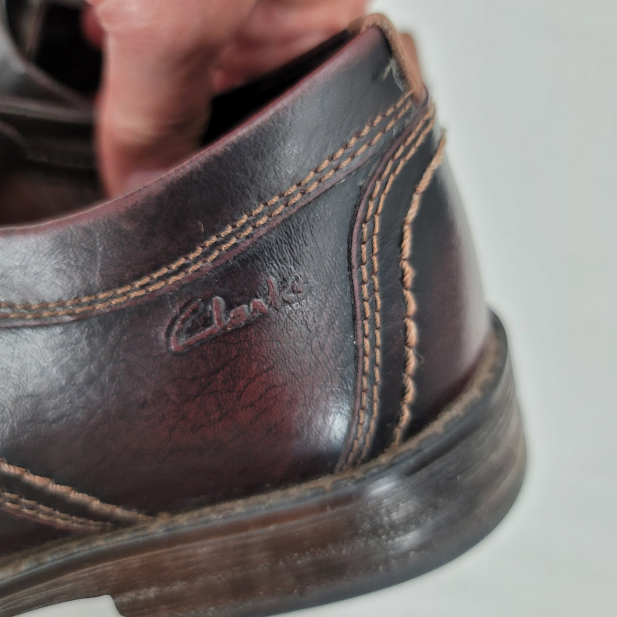 Clarks Dress Delsin View  Leather Oxford Shoe Leather Upper Size 7.5M