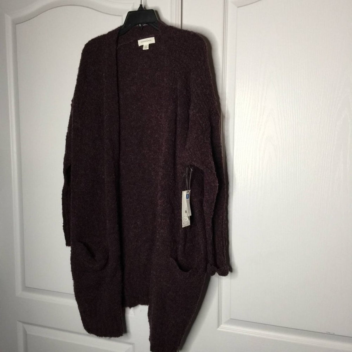 Treasure & Bond Open Front Cardigan Sweater Long Sleeve Front Pockets NEW Large