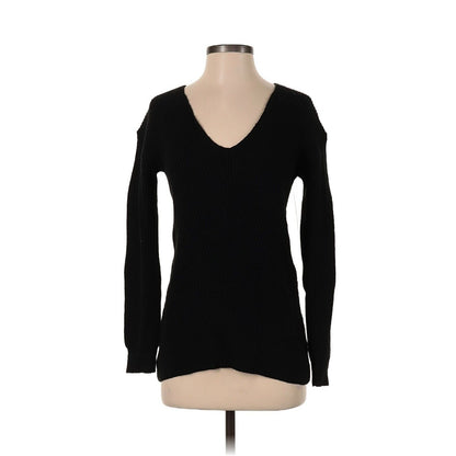 BP. V-Neck Rib Knit Long Sleeve Sweater Size XXS/2XS Black NWT