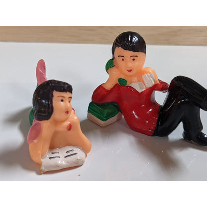 Vintage Wilton Chicago Cake Toppers Phone Call Landline Boy Girl Retro Teen Rare