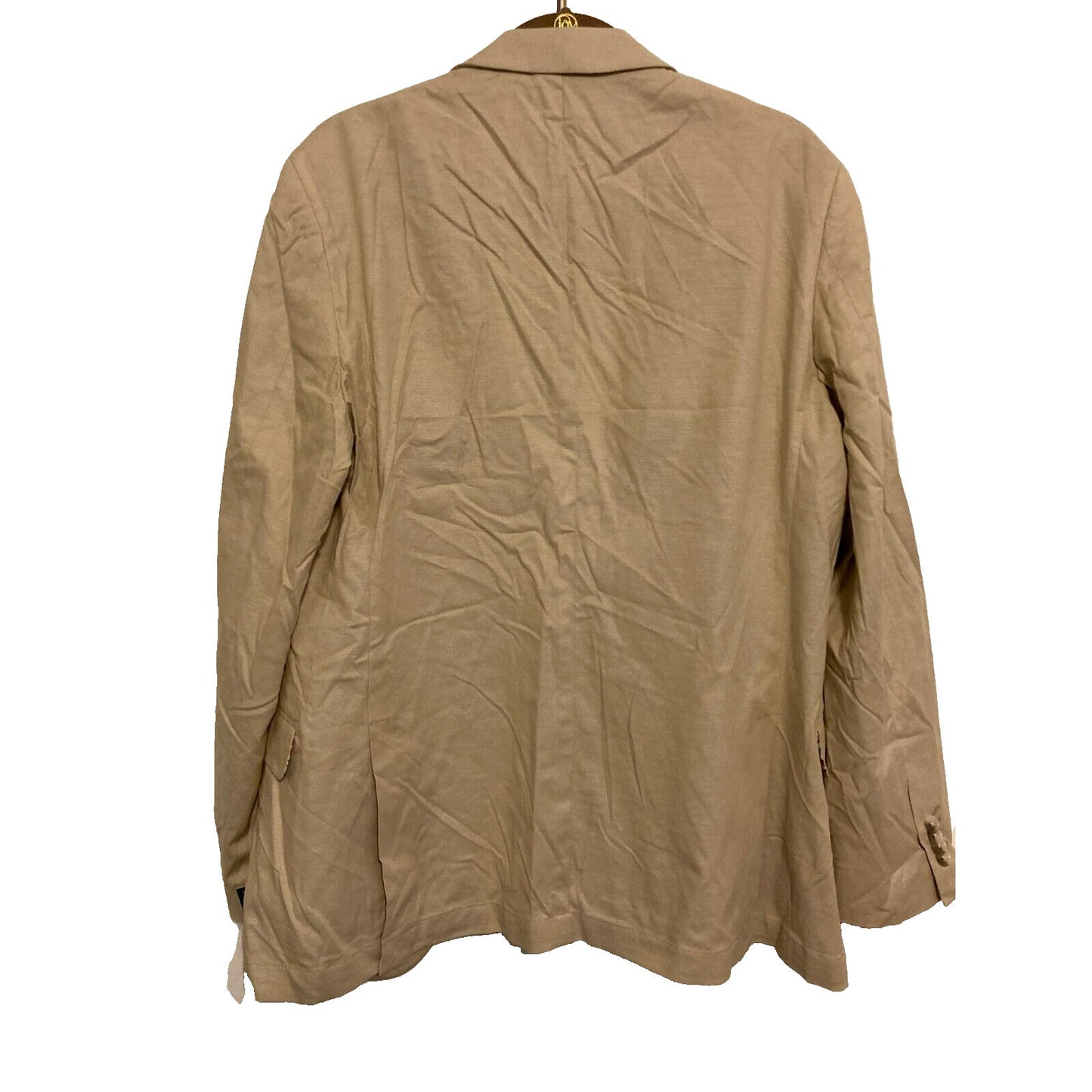THE SAVILE ROW Sloane Chambray Cotton Brit Slim Suit Jacket Blazer 40R Tan NWT