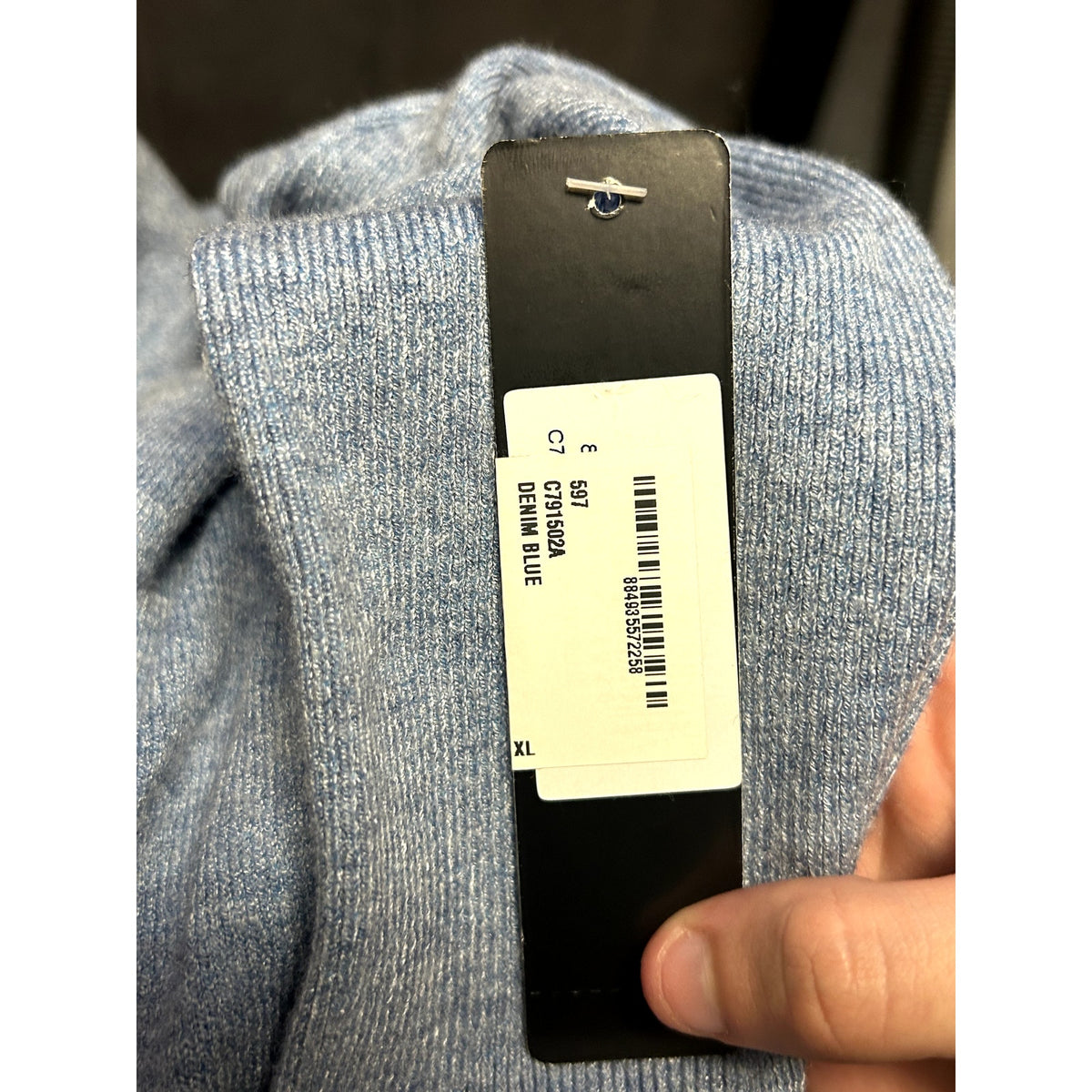 CYRUS NWT Cowl Neck Sweater Denim Baby Blue Size XL