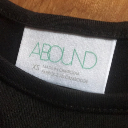 Abound Black Double Scoop Tank Thong Bodysuit NEW extra small XS