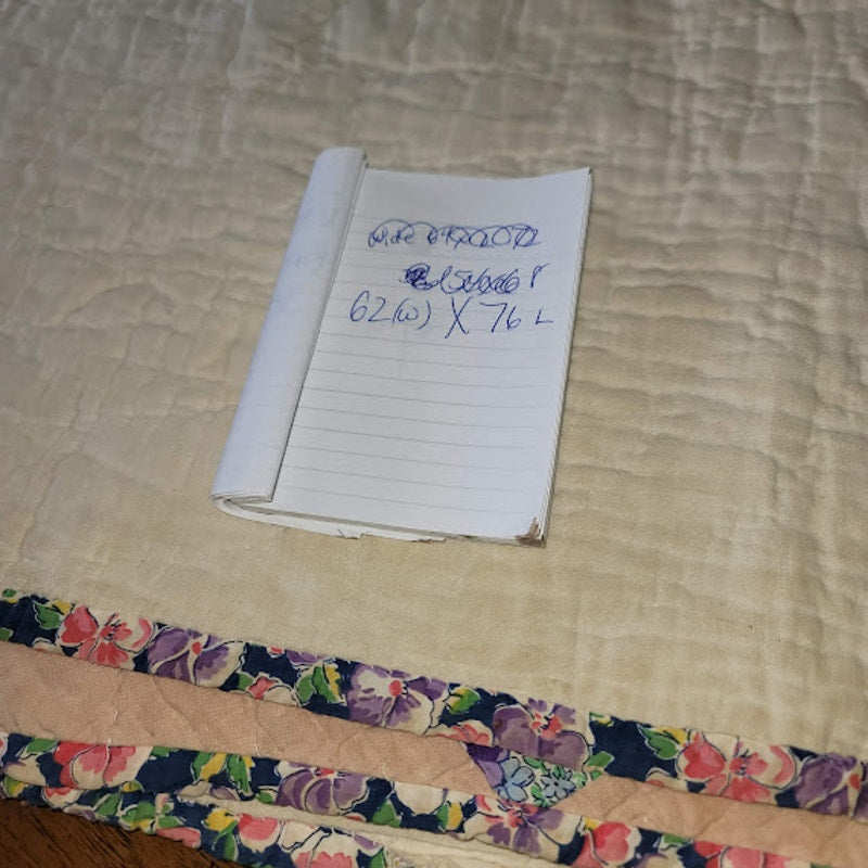 Vintage Handmade Quilt Full QUEEN Twin Bedspread Blanket Farmhouse Cabin 62"X76"