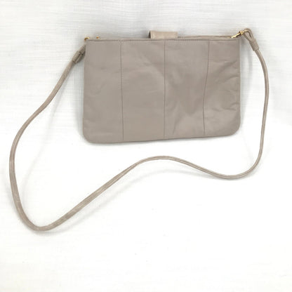 Leather Vintage Faux Leather Crossbody Bag Snap Closure Tan Clutch 1970s