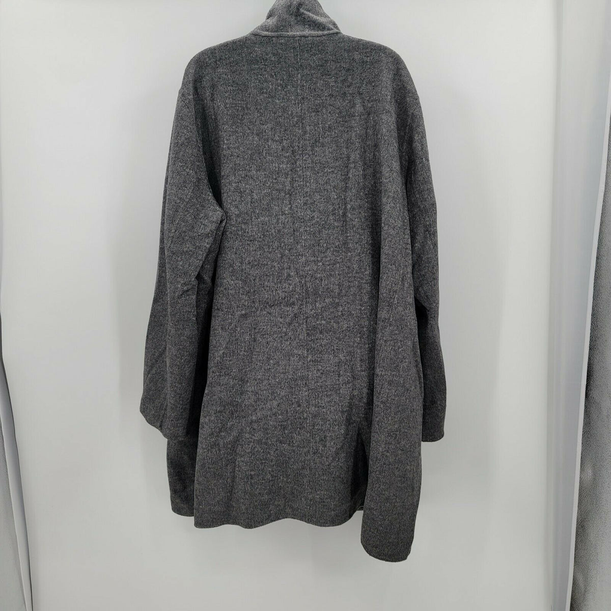 T Tahari Long Sleeve Front 2 Button Trench Coat Lapel Collar Gray 3X