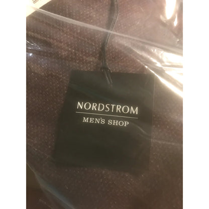 Nordstrom NWT Men's Bird's Eye Crewneck Sweater Burgundy Fudge 2XL
