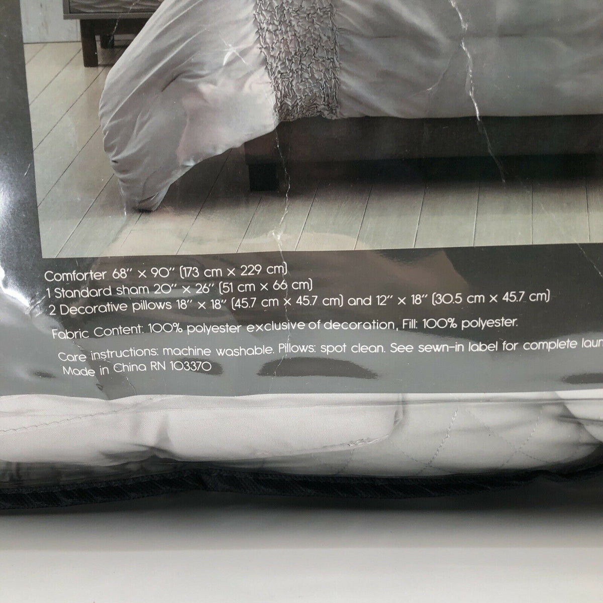 Hallmart Collectible Amalina 4-Pc Comforter Set Twin/ Twin XL Grey