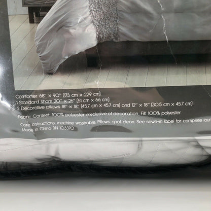 Hallmart Collectible Amalina 4-Pc Comforter Set Twin/ Twin XL Grey