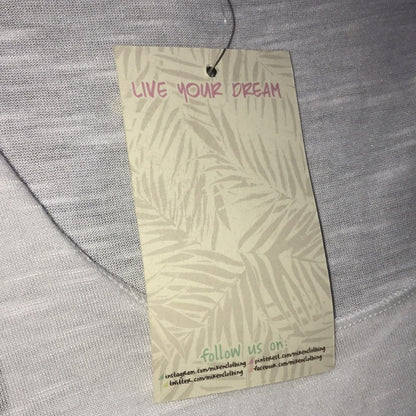 Miken Swim NEW White Sheer Tank Swim CoverUp Size Large
