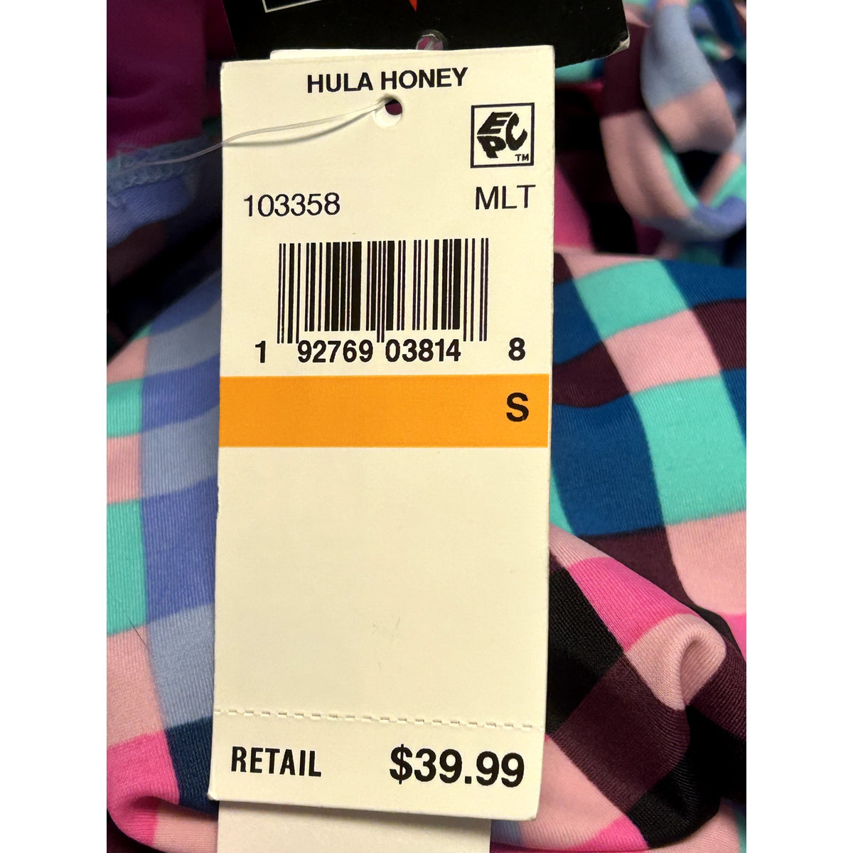 Hula Honey NWT Check It Out Plaid One Piece Swimsuit Small