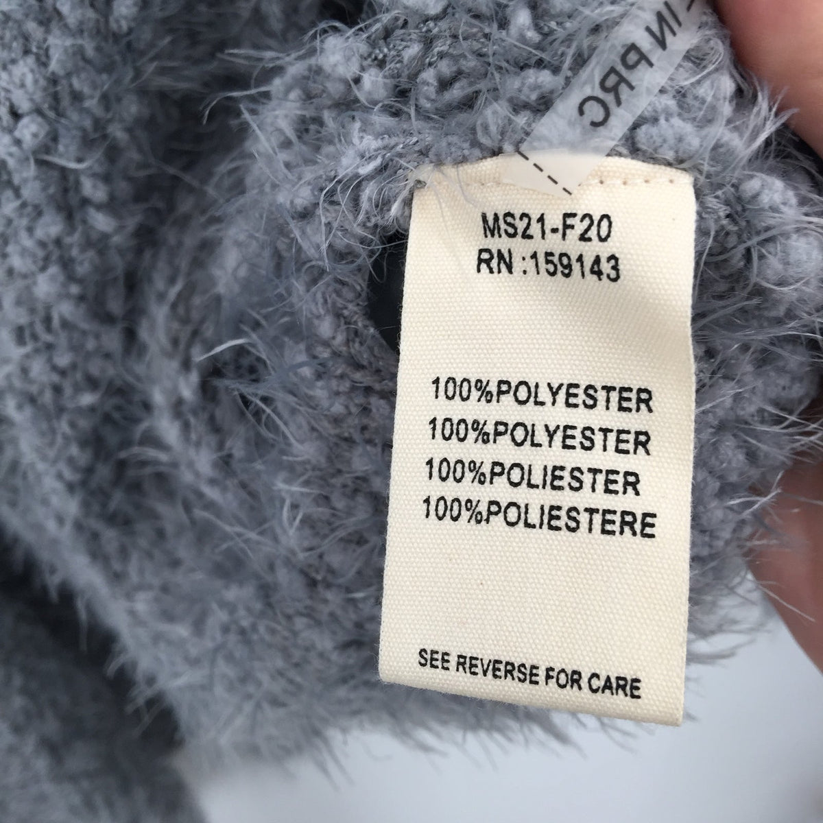 FRNCH Cardigan Sweater Open Front 3/4 Sleeve Two Pockets Solid Grey Small Medium