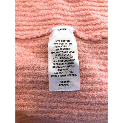 Caslon Open Front Textured Rib Knit Long Pocket Cardigan Plus Sz 2XL Pink NWT