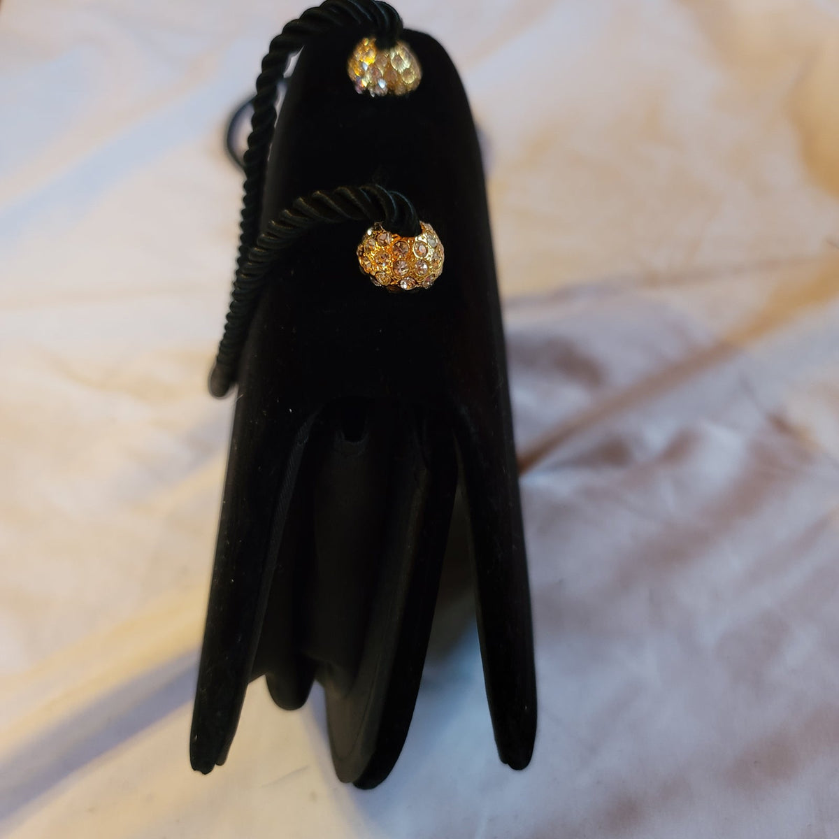 Carolyne Barton Solid Crossbody Bag Black Velvet