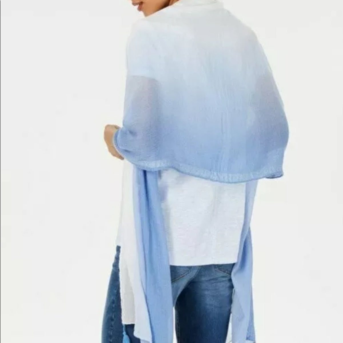 INC International Concepts Ombre Scarf Wrap Blue