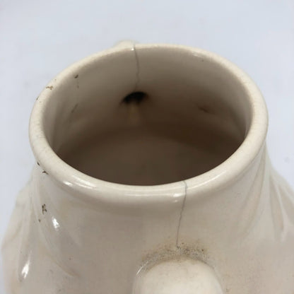 Vintage Weller Double Duckhead handle Glazed Ceramic Vase Leaves Art deco