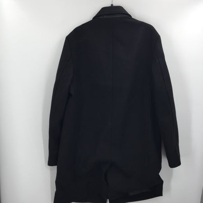 Cole Haan Winter Wool Blend Coat Long Sleeve Slit Back PeaCoat Black Size Medium