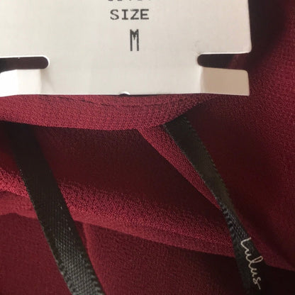 Lulu’s NEW All About Love Maxi Dress Size Medium Burgundy Wind Red flowy