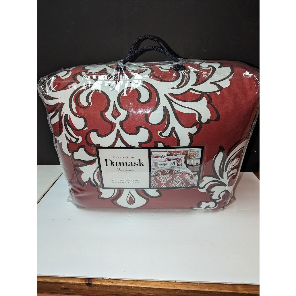 Charter Club Damask Designs Outline Damask Comforter Set 2pc 300 Thread ct Twin