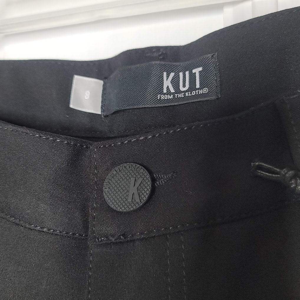 Kut From Kloth NEW Donna High Rise Black Ankle 28" inseam Jeans Skinny size 8