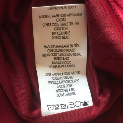 Marina Womens XS Casual Flirty Red Faux Wrap Bodice 3/4 Sleeve Flirty Dress NEW