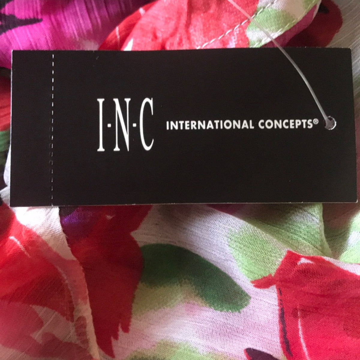 INC International Concepts Painterly Floral Kimono Beach Coverup Wrap One Size