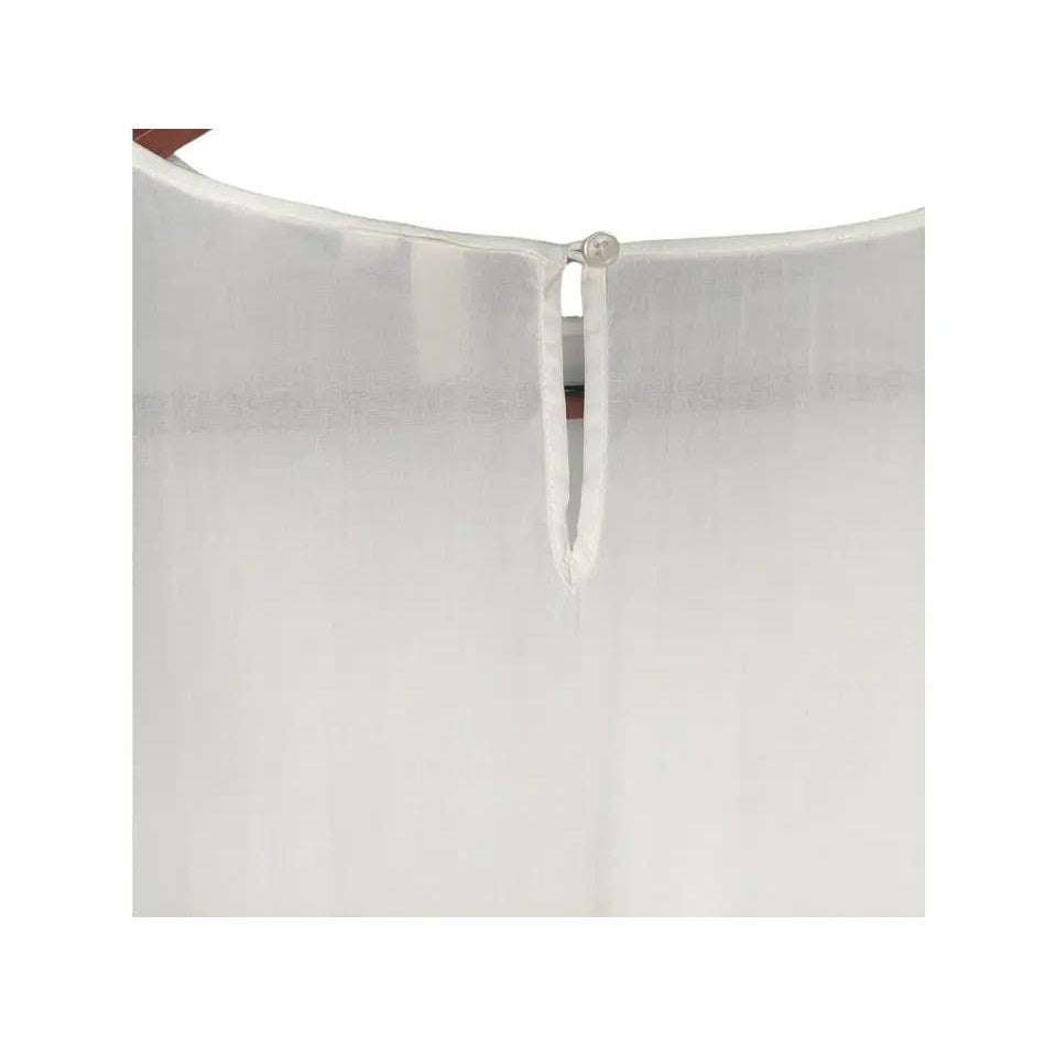 Treasure & Bond Soft Voile Round Neck Curve Hem Blouse Top Sz Small in Ivory NWT