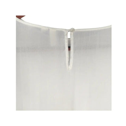 Treasure & Bond Soft Voile Round Neck Curve Hem Blouse Top Sz Small in Ivory NWT