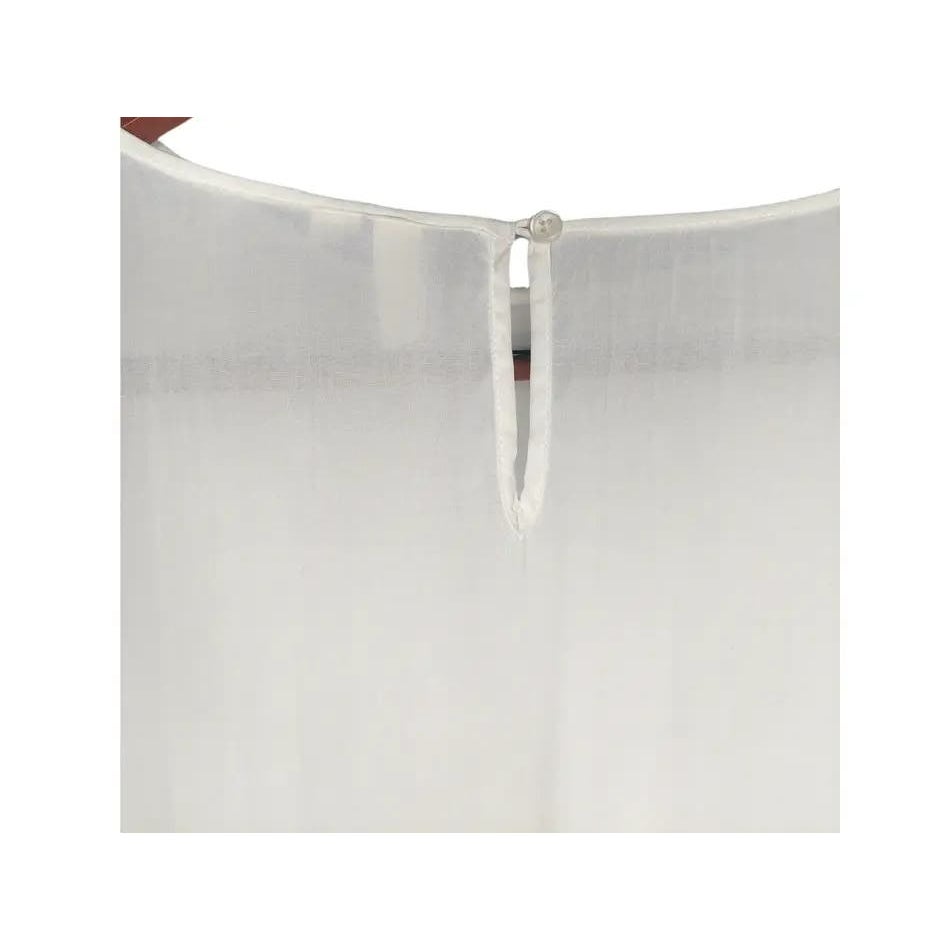 Treasure & Bond Soft Voile Round Neck Curve Hem Blouse Top Sz Small in Ivory NWT