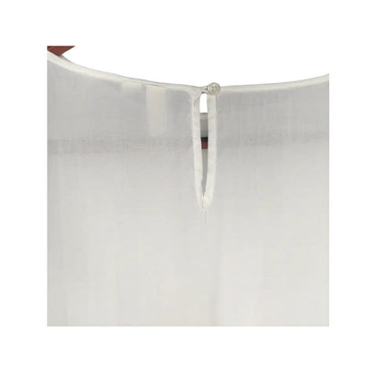 Treasure & Bond Soft Voile Round Neck Curve Hem Blouse Top Sz Small in Ivory NWT