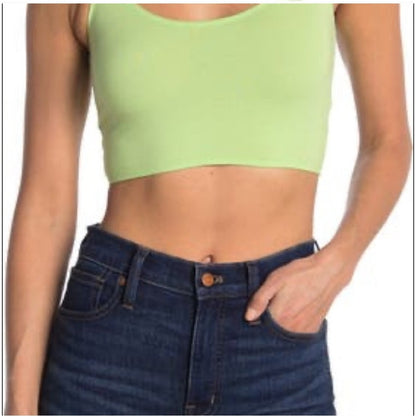Topshop Zig Zag GREEN Cami Crop top Lycra Undergarment Top SIZE 4