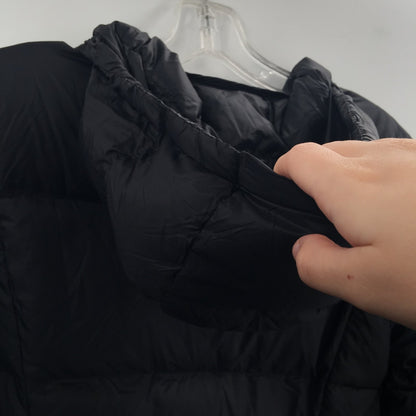 Eddie Bauer Women's Full Zip Up Hooded Puffer Jacket Long Sleeve Black Small NWT