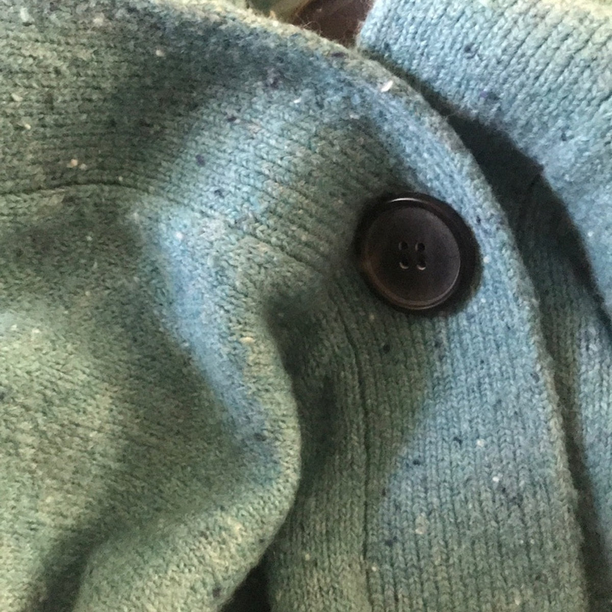 SOMETHING NAVY V-neck Cardigan Teal Sicily Combo Size Small