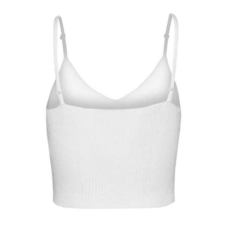AFRM Ronan Crop Rib Camisole Top Sz XL/Extra Large Soft Blanc/Winter White NWT