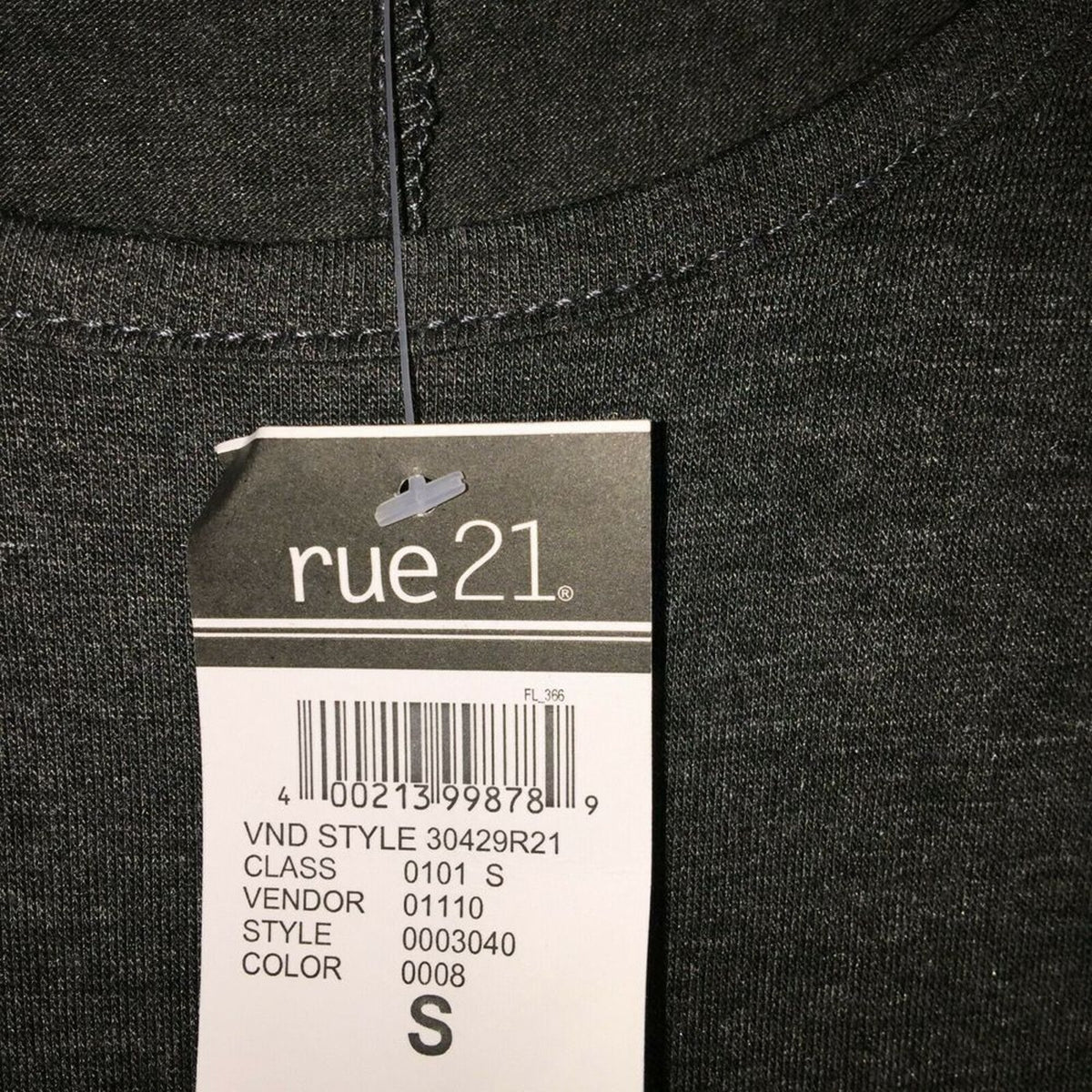 Rue 21 NEW Skater Swing Style Dress Long Sleeve Heather Grey Junior Small LIGHT