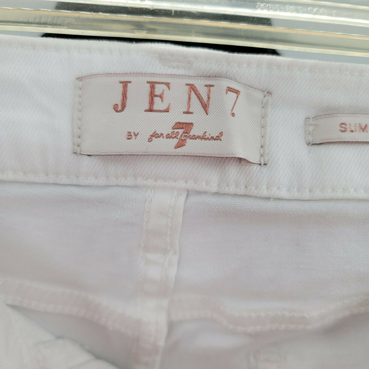 Jen 7 by 7 for All Mankind Slim Straight Jeans Mid Rise Button & Zip Fly SZ 12