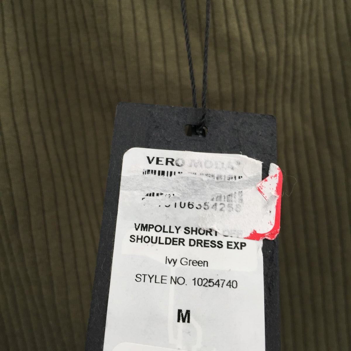 Vero Moda Women's Rib Off-The-Shoulder Bodycon Dress Ivy Green Size Medium NWT