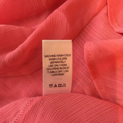 Roaman’s Pink Salmon Cover Up Beachwear Duster 14W Gauzy Hi Low Hem