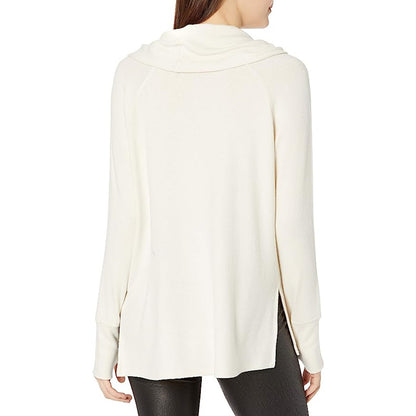 BB Dakota by Steve Madden Women's Tunic Cowl Me Maybe Sweater Medium Cream NWT