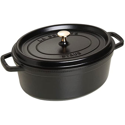 Staub Cocotte Ovale Coq Au Vin 5.75 QUART Black Pan Pot NEW