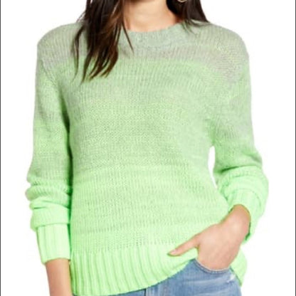 Treasure & Bond NEW Green Space Dye Pullover Size SMALL oversized Ombre cozy