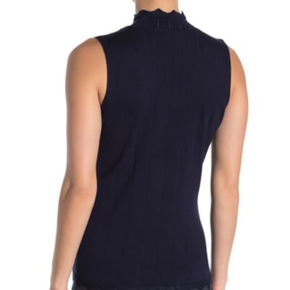 NWT Cyrus Pointelle Scallop Trim Tank Top Size X-Small  top blouse sleeveless xs