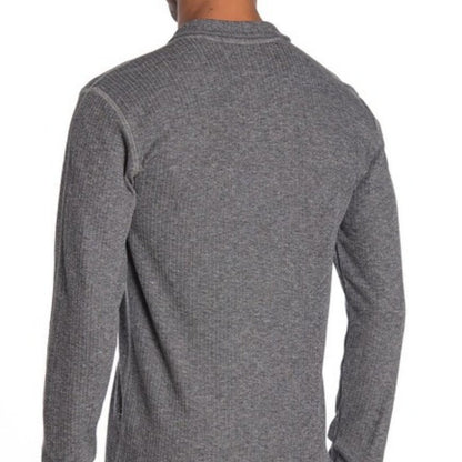 NWT Vintage Drop Needle 1/4 Zip Pullover Gray Sweater Size Small