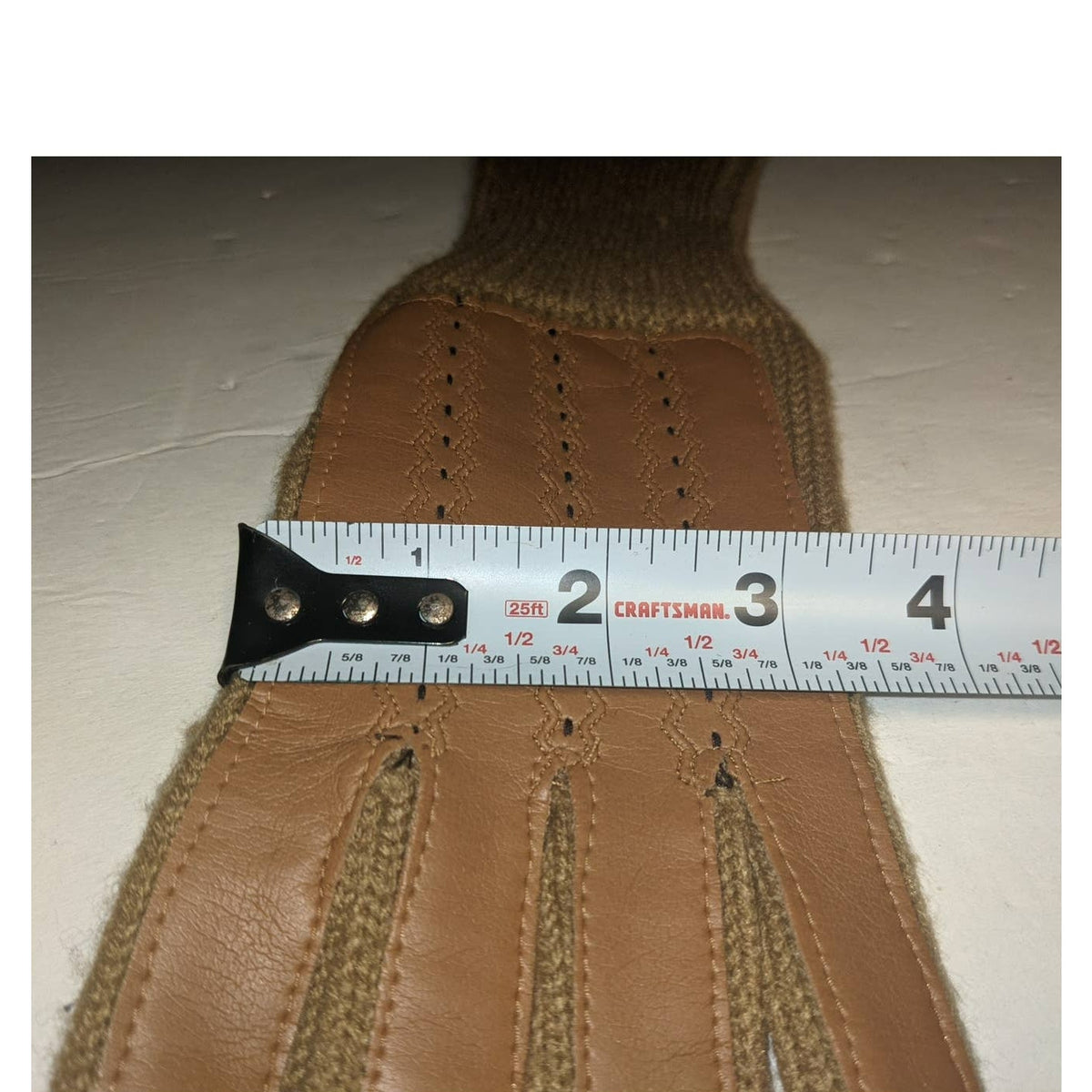 Vintage Two Tone Acrylic Knit Driving Gloves Vinyl Palmed Women's One Size 1980s