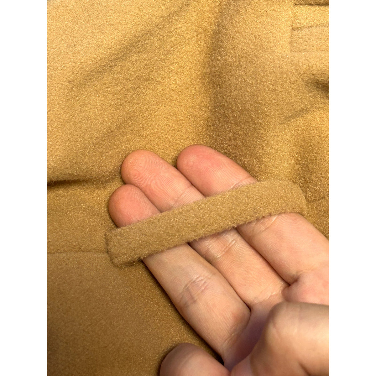 Love Tree NWT Natural Belted Woven Hooded Coat In Camel Tan Size Large NO BELT