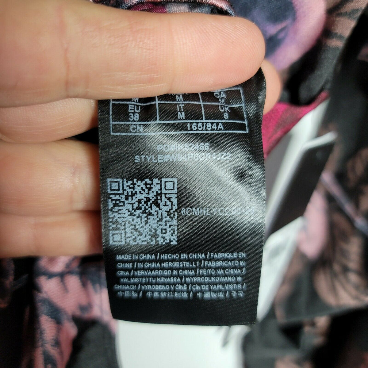 Guess Thong Bodysuit Top Blouse Kimono Sleeves Floral Jazzi Printed Black Size XL